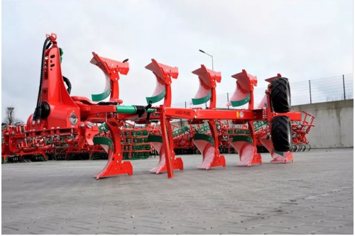 Pług obracalny z zabezpieczeniem resorowym