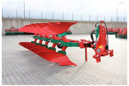 Pług obracalny z zabezpieczeniem resorowym